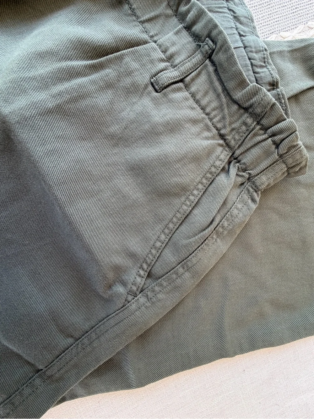 NEW women GAP Olive Elastic Waist Pants side pocket comfy light soft easy wear - Picture 5 of 7